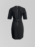 Платье Perle donna 9339 однотонное с вырезами и стразами на груди и поясом в комплекте