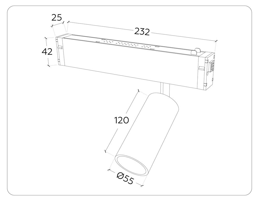 Ambrella Управляемый светодиодный светильник для шинопровода Magnetic 220V диммируемый 3000-6400K Magnetic 220V GL1222
