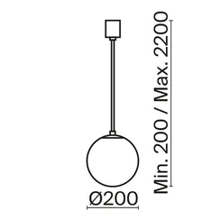 Подвесной светильник Луна / Luna 4000К 5Вт Maytoni p039pl-5w4k-20-b