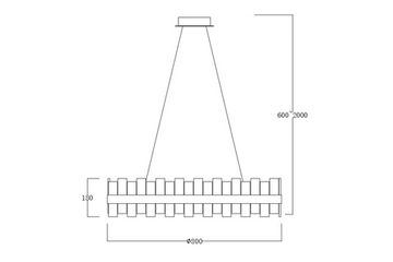 162FL-60088 Люстра подвесная d.80см