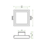 Диффузор под покраску скрытого монтажа SECRET FRAME D100мм