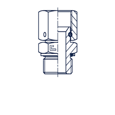 Штуцер FNH JIC 1.1/16 - BSP 1/2