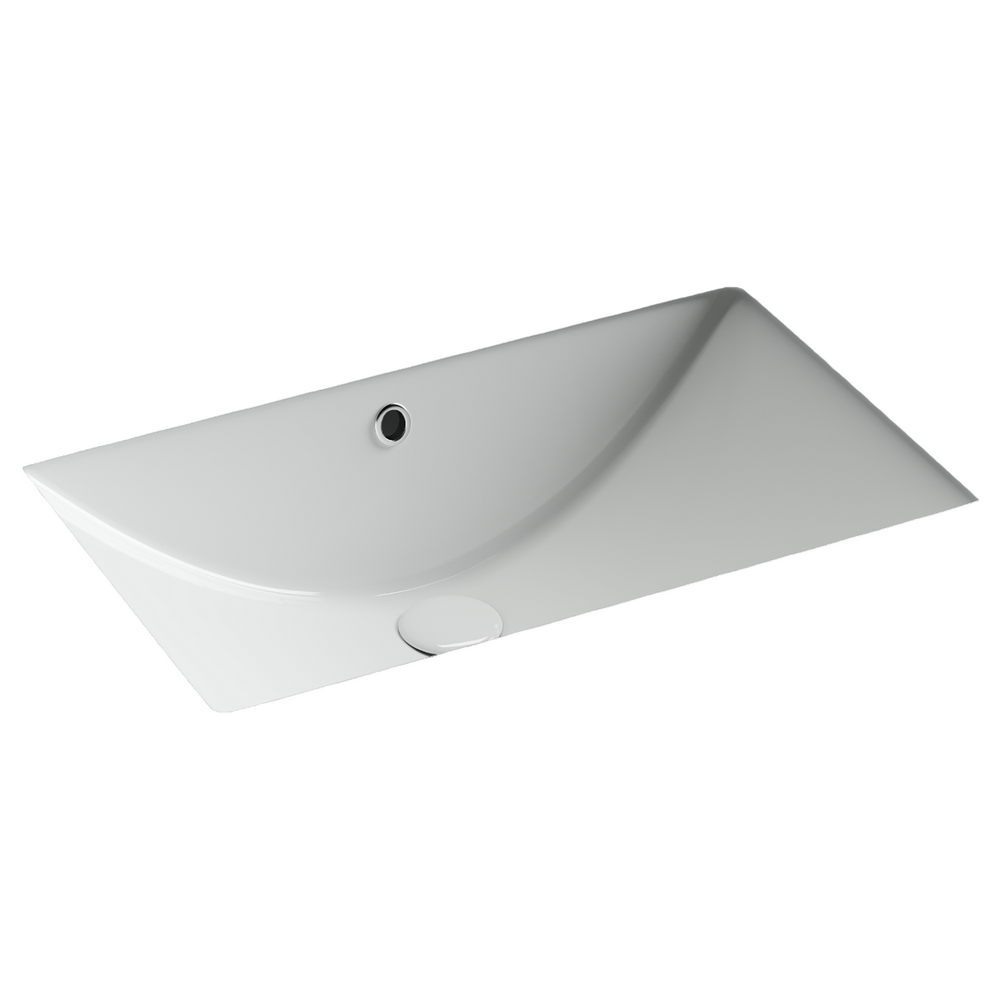 Раковина встраиваемая снизу CERAMICANOVA Era прямоугольной формы с отверстием слива- перелива 600x390x190 мм цвет белый арт. CN6082