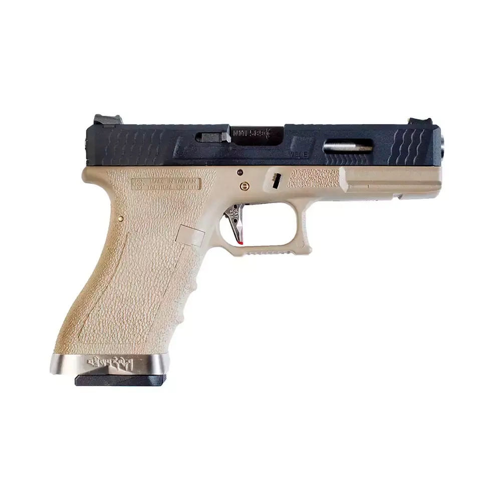 Модель пистолета WE Glock G17 G-Force metal slide Gas, Tan