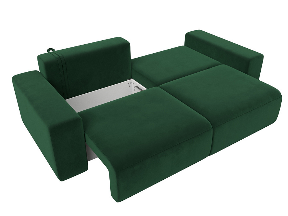 Диван прямой Лига-036 НПБ Классик ВЕЛЮР Зеленый