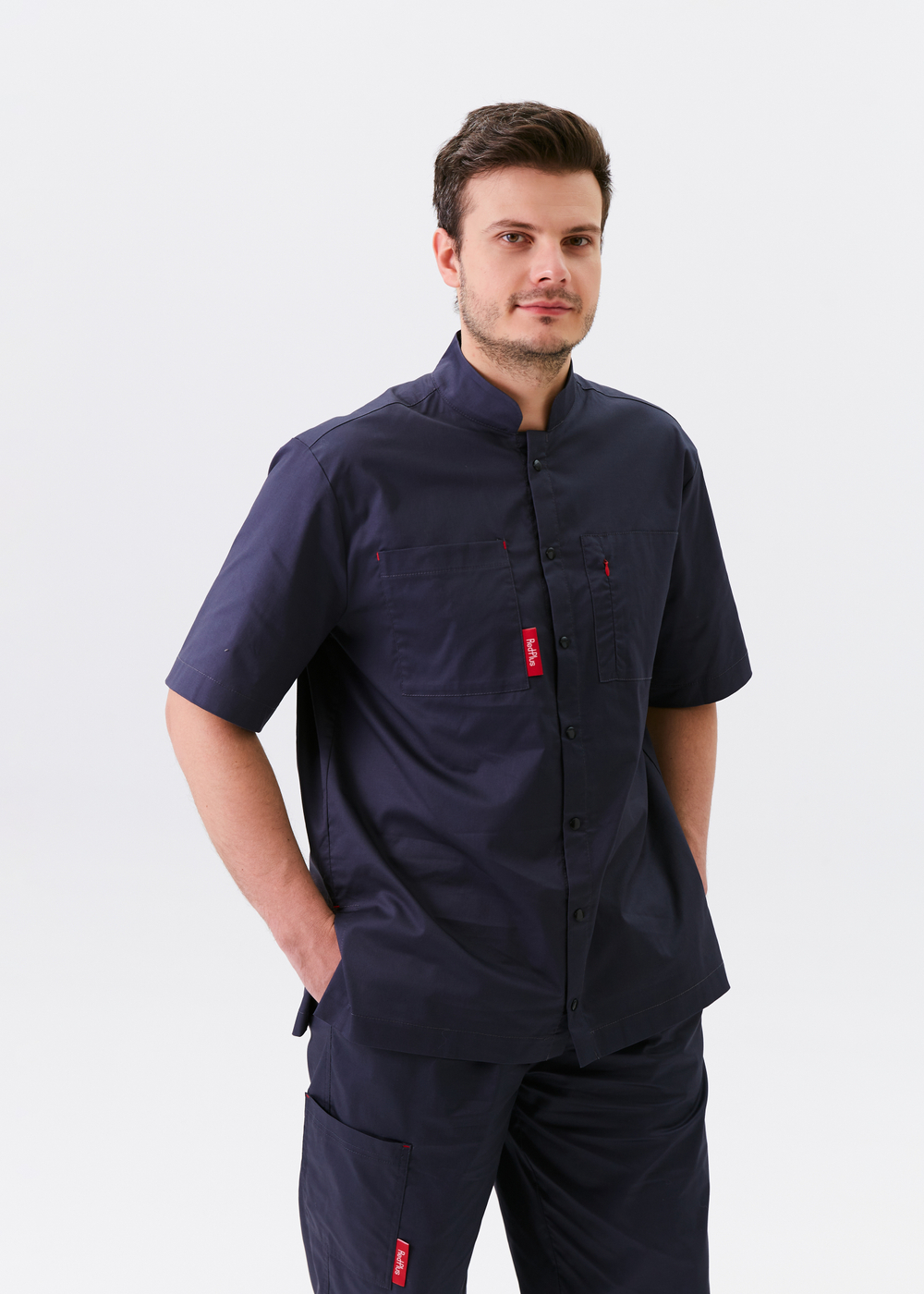 Топ медицинский унисекс Хэритаж, ртуть хлопок