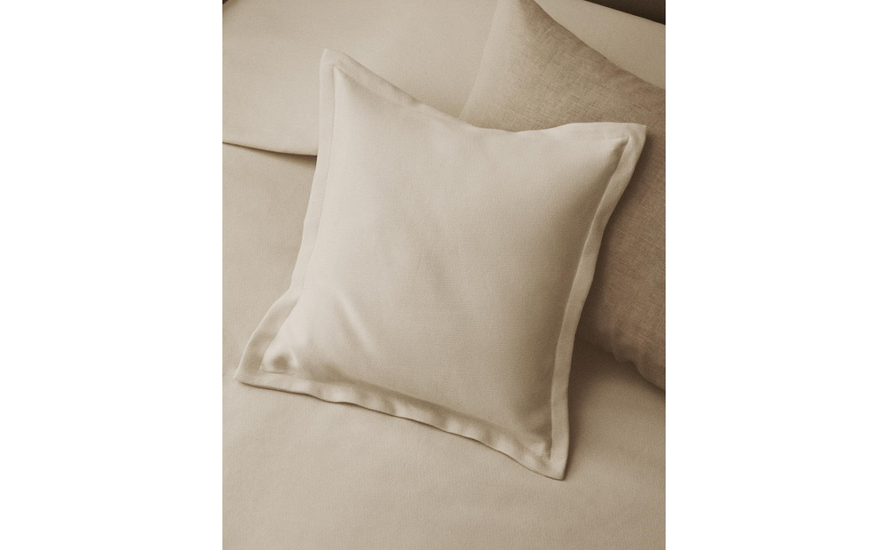 Zara Home наволочка декоративная из хлопка, экрю, 50x50 см