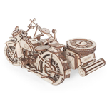 Деревянный конструктор Мотоцикл с коляской УРАН (Lemmo)