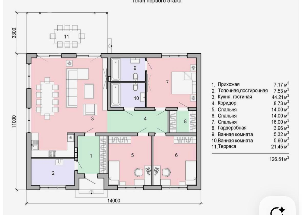 Проект Дома 127 кв. м К-106