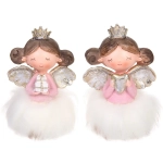 Фигурка «Нежный ангел» 8*7*11,5 см, Розовый/белый (микс)