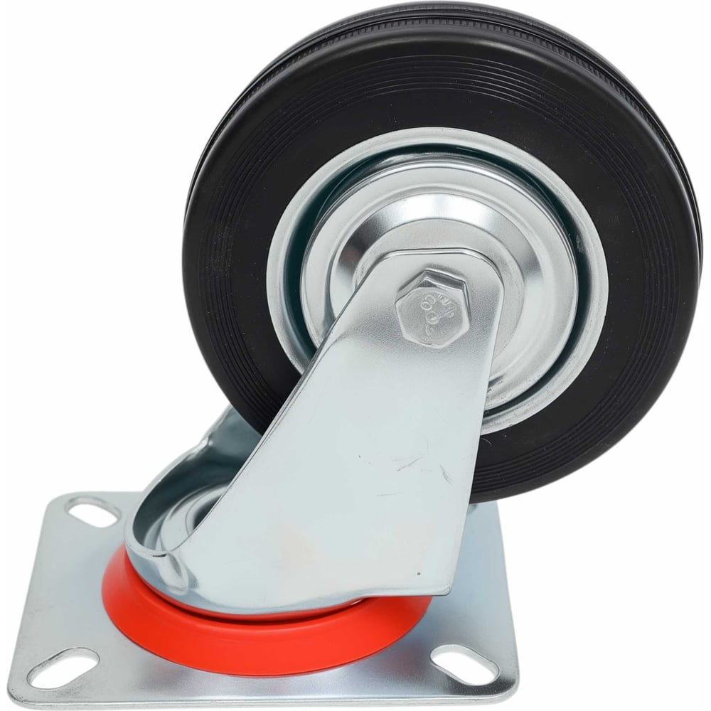 Колесо промышленное поворотное с подшипником 100мм резина/сталь Gigant G-04-09-14