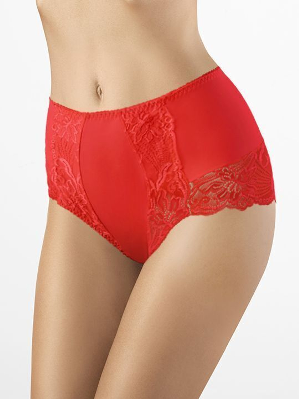 Высокие трусики-слипы Snejanna с кружевом (Размер: 40) (Цвет: черный)