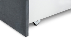 Детская мягкая кровать с ящиком Бельмарко Letmo графит велюр