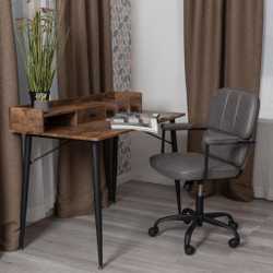 Кресло ALPHA иск. замша, Grey (Cерый) , 60 х 60 х 100 см