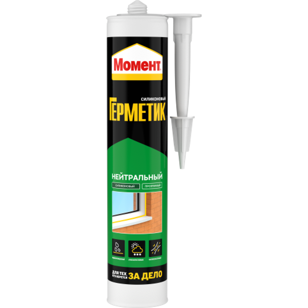 Герметик Момент 3000275 силиконовый нейтральный прозрачный 280 мл. | Момент