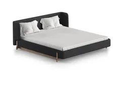 Кровать Basic спальное место 180*200 см (серый, букле)