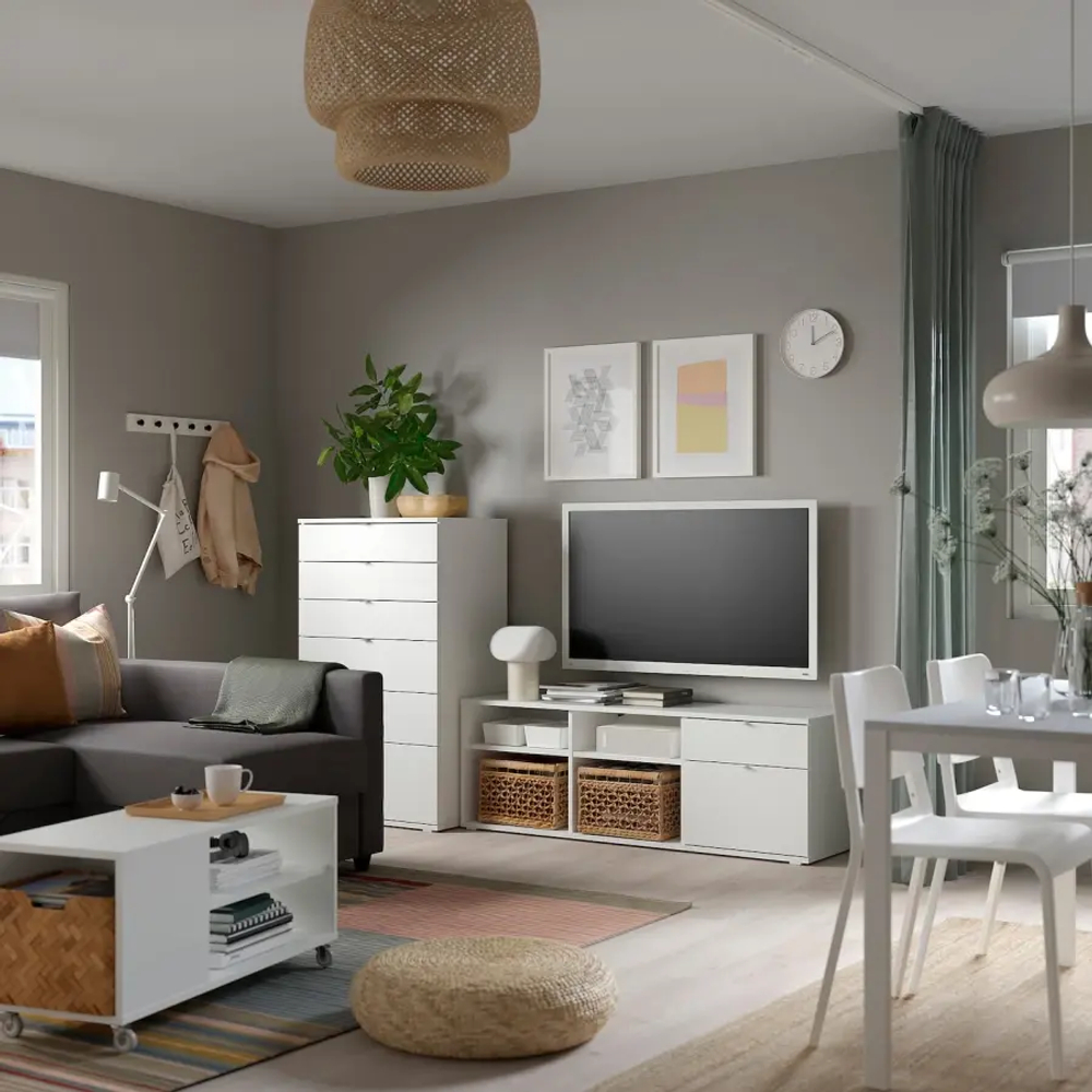 Комбинация для хранения  - VIHALS IKEA/ ВИХАЛС ИКЕА, 50х177 см, белый