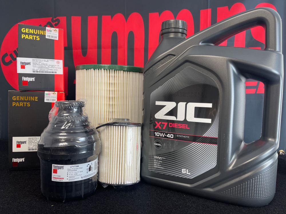 Комплект для ТО с маслом ZIC X7 и низким воздушным фильтром Газель Cummins ISF 2.8