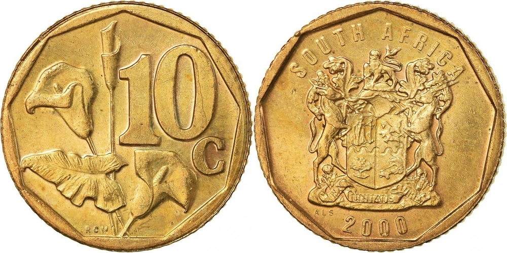 ЮАР 10 центов, 1996-2000 SOUTH AFRICA UNC