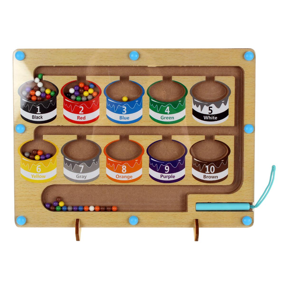 Развивающая игрушка деревянная Лабиринт магнитный в ассортименте мал, C-41912