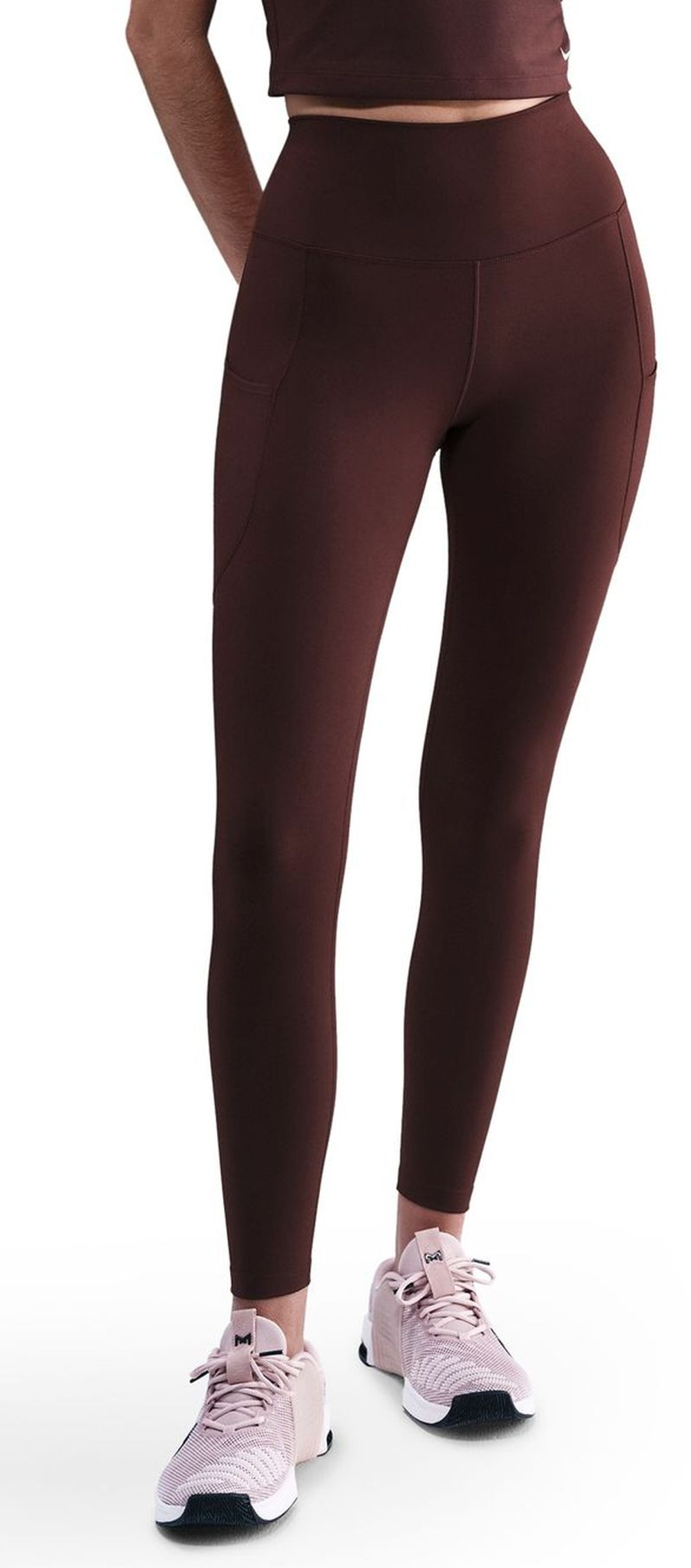 Леггинсы Nike Dri-Fit One 7/8 High-Rise - burgundy crush