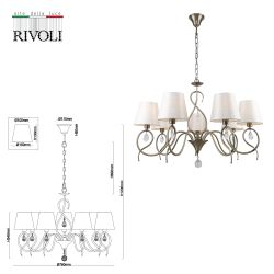 Люстра Rivoli Beatrix 2067-307 7 х Е14 40 Вт классика