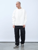 Свитшот оверсайз с начесом (молочный)