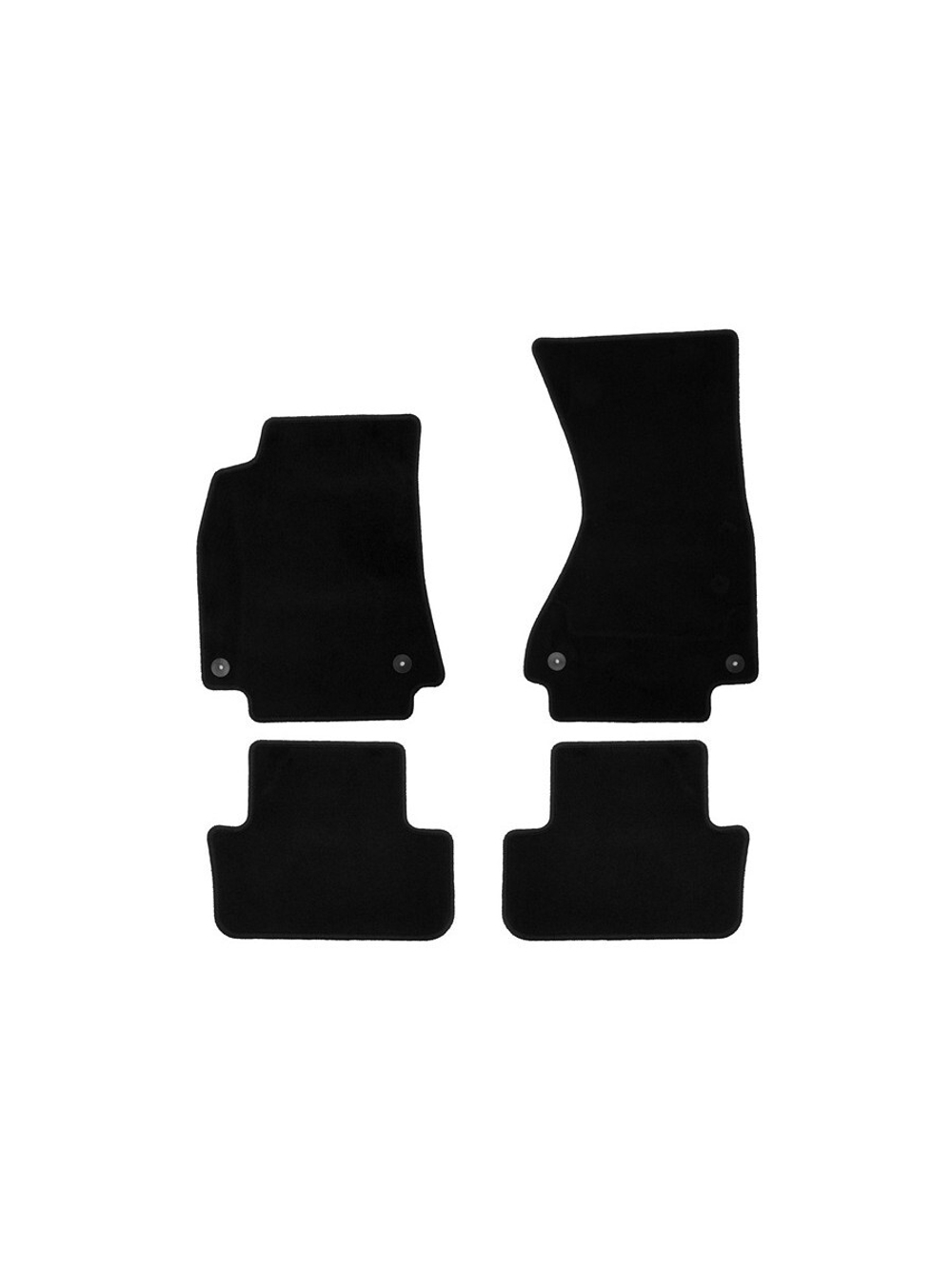 Коврики в салон для AUDI A4 АКПП 2007-2011, 2011-2015, седан, 4 шт. (текстиль) KLEVER010412101200K