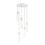 5058/25LB PENDANT ODL24 461 белый/прозрачный/металл/стекло Люстра каскадная LED 5*5W 3000K SCROW