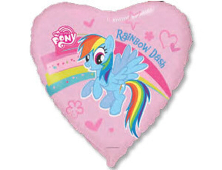 Ф СЕРДЦЕ С РИС 18" Пони в сердечке
