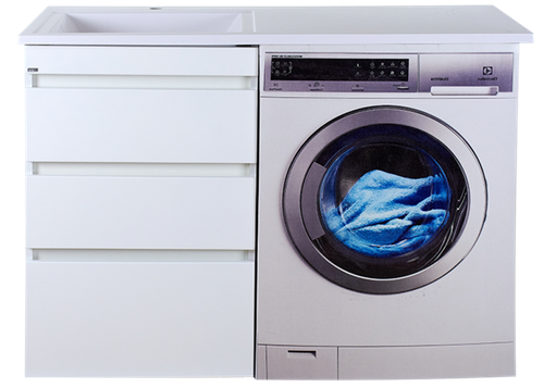 Тумба под раковину Misty Фостер 55 с 3 ящиками под стиральную машину