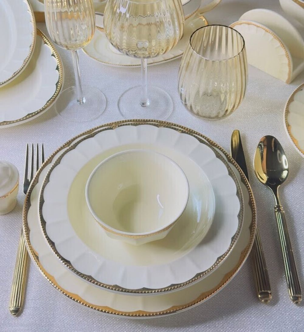 Lenardi 205-939 Обеденный сервиз 30пр. ИМПЕРИАЛ ЗОЛОТО в под.уп.(х1)Фарфор