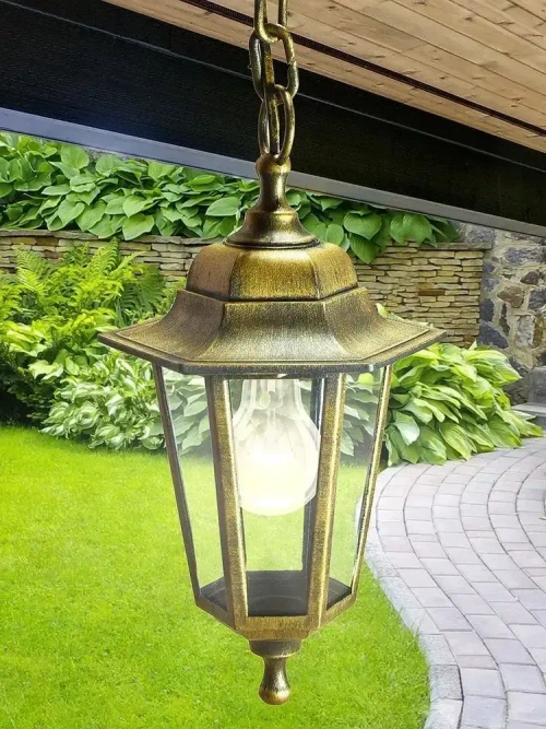 Светильник фонарь уличный потолочный подвесной ЭРА НСУ 06 Е27 60Вт 220в 70см, ретро