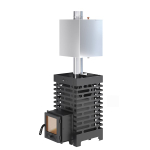 Печь для бани ASTON 16 стекло с баком на трубе 50л Ø115 (AISI 439)