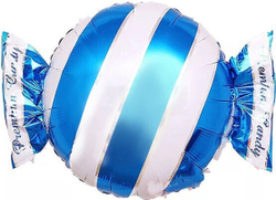 Шар (23""/58 см) Фигура, Конфета, Голубой, 1 шт. Е022