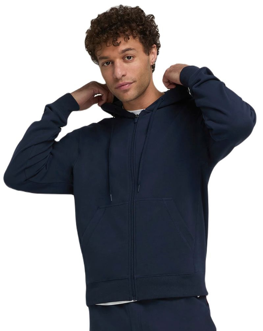 Мужская теннисная кофта Wilson Unisex Team Zip Hoodie - небесный