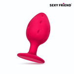 Ярко-розовая силиконовая анальная втулка - 7 см. (Цвет: ярко-розовый)