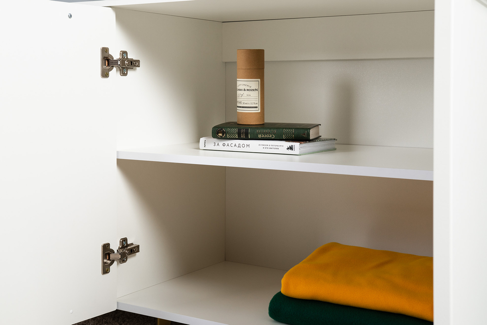 Монтесито Тумба под ТВ 16.66 Белый шагрень