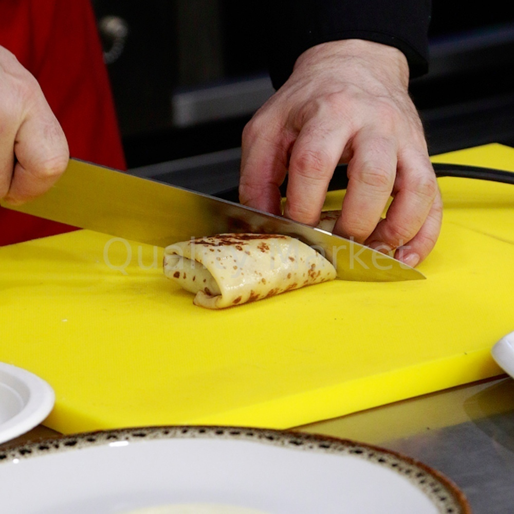 Доска разделочная 500х350х8 мм белый полипропилен