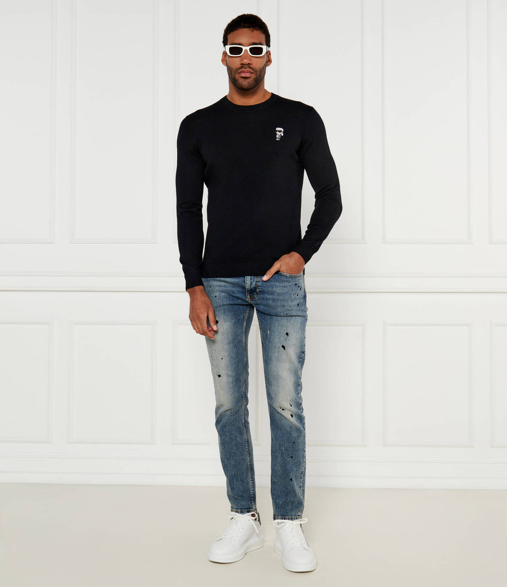 Хлопковый свитер Karl Lagerfeld - черный(655013 544399)