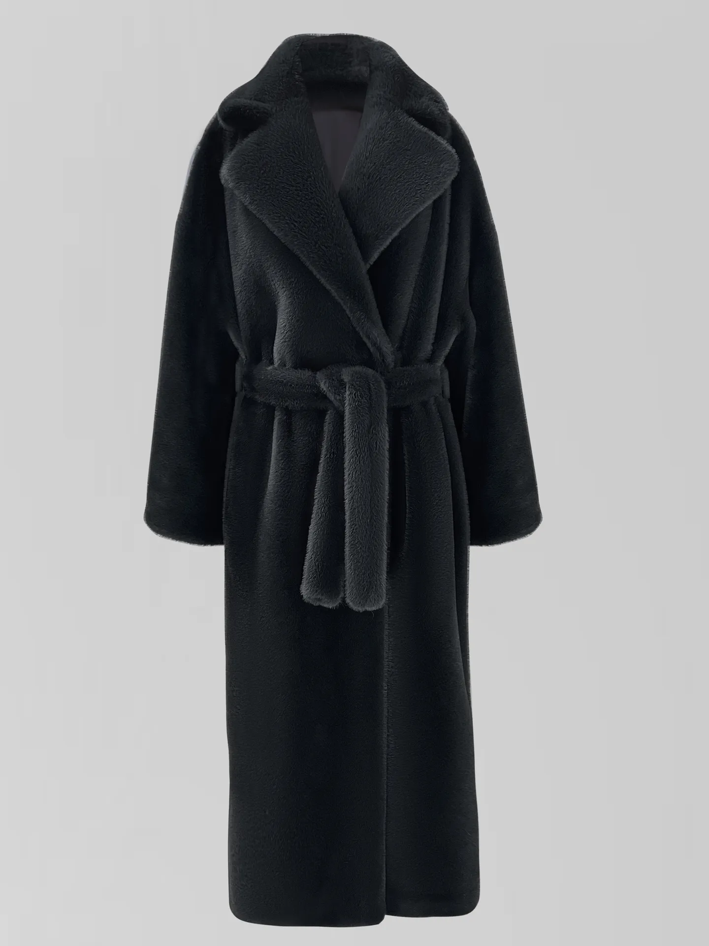 Шуба Classic Fashion 3152 со скрытыми застежками и поясом