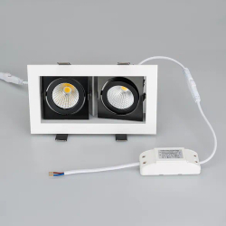 Светильник CL-KARDAN-S180x102-2x9W Day (WH-BK, 38 deg) (Arlight, IP20 Металл, 3 года) 024129