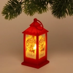 Сувенир с подсветкой «Лампа - Снеговичок» 5*5*13 см, Красный