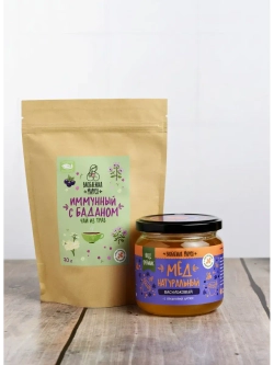 Набор иммунного чая с баданом и мёдом №4