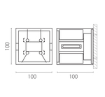 340517 Светильник DALLA 2х3W LED 660LM G ЧЕРНЫЙ 4000K IP65
