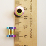 Тоннель для пирсинга ушей 6 мм диаметр. Медицинская сталь, цветное анодирование. 1 пара