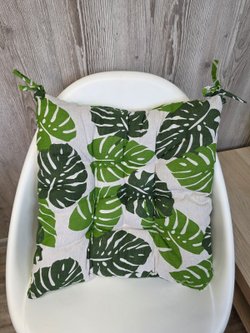 Подушка на стул квадратная 45*45см листья (Т40-431К)