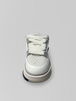 Кеды AM-61 высокие комбинированные с надписью сзади и широкими шнурками