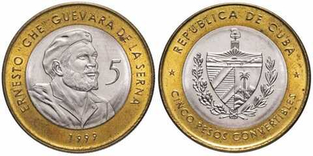 Куба 5 песо, 1999 Эрнесто Че Гевара UNC