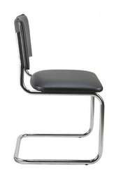 Стул Сильвия 02S Черный/Металл Хром гальв.